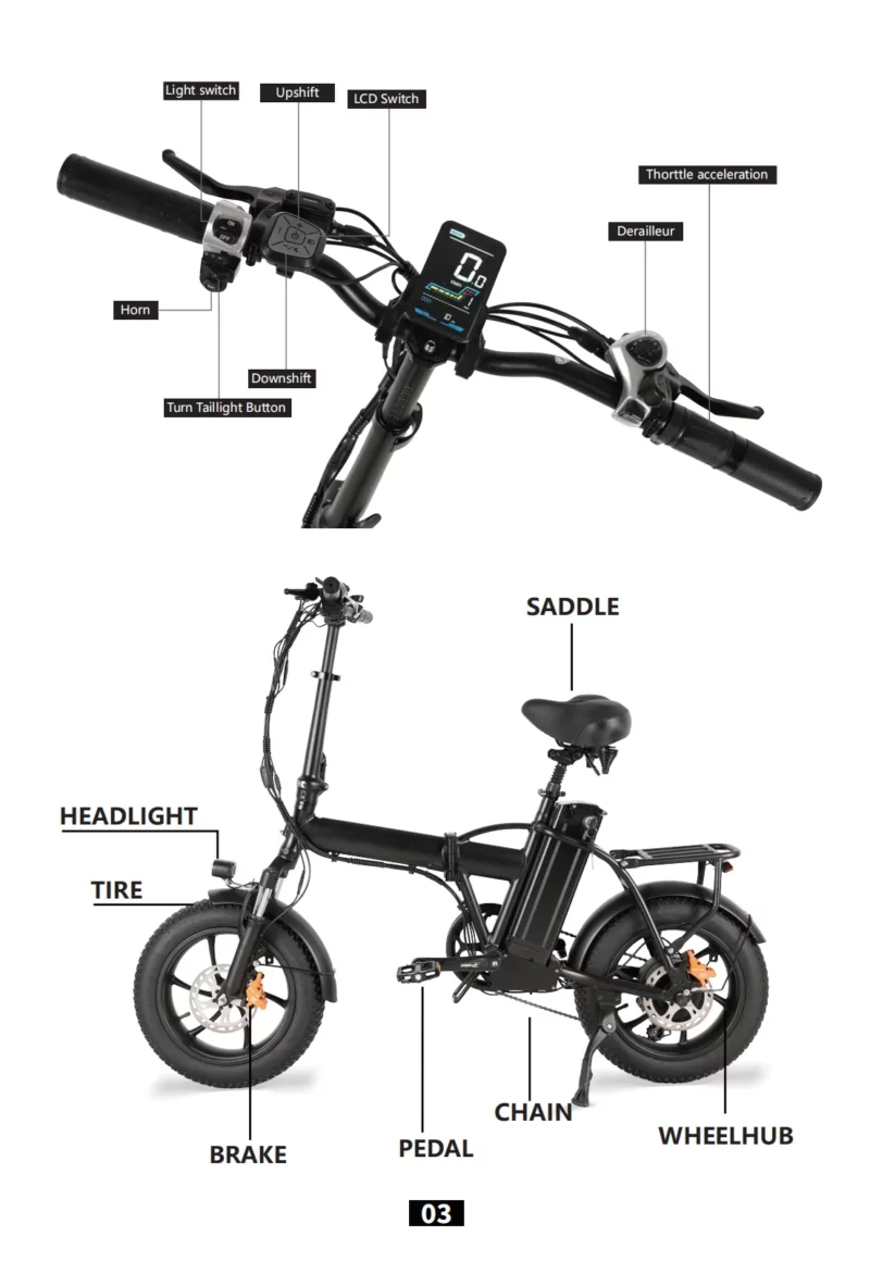 Vélo électrique pliable puissant Pour montagne – Image 6