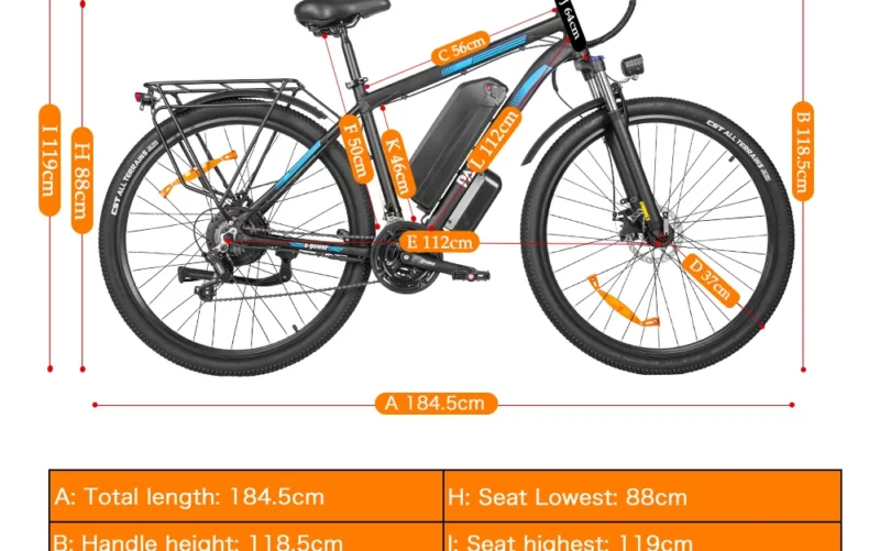Vélo avec batterie externe électrique  Léger – Image 7