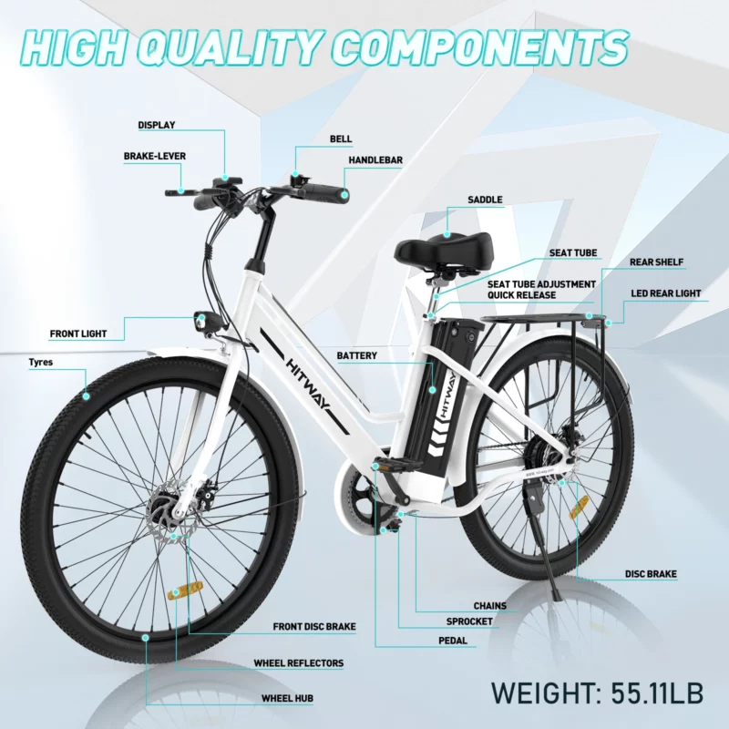Vélo de ville électrique puissant et  léger batterie détachable – Image 2