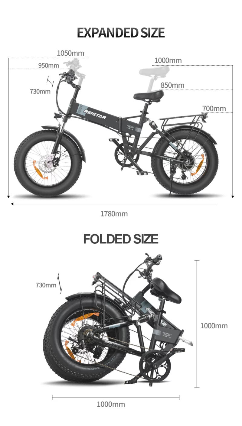 Vélo électrique puissant et pliable  ultra léger unisexe – Image 7
