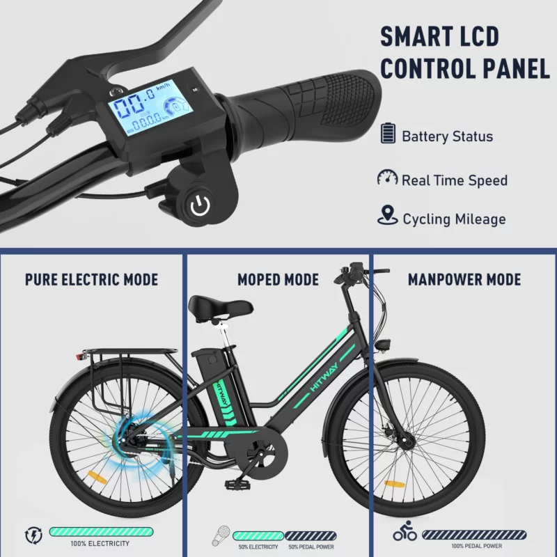 Vélo de ville électrique puissant et  léger batterie détachable – Image 4